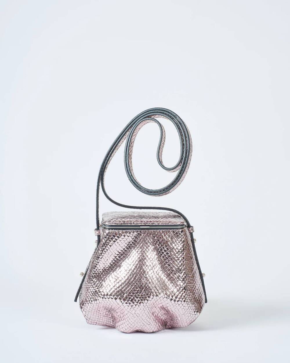 NEW LUTZ MORRIS women's blaine long strap cross body bag in disco ball silver
